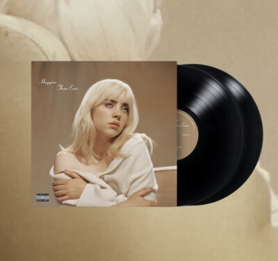 NEW Billie Eilish Happier Than Ever Cool Grey Vinyl LP Exclusive Album SEALED 