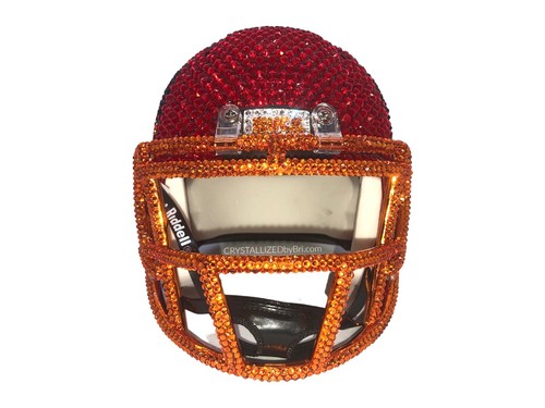 Any Team Bling Mini Football Helmet AUSTRIAN CRYSTALS NFL Bedazzled Riddell - Picture 18 of 19