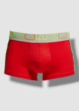 $39 HOM Men's Red Neon Jacquard-Logo Solid Stretch Boxer Trunks Size M