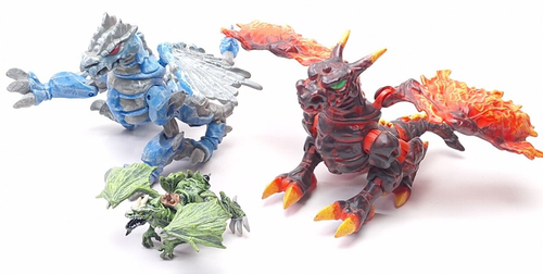 Mega Bloks Dragons Fire & Ice 9892 Mongor Strife Dragon Monster 9875 Lot 3