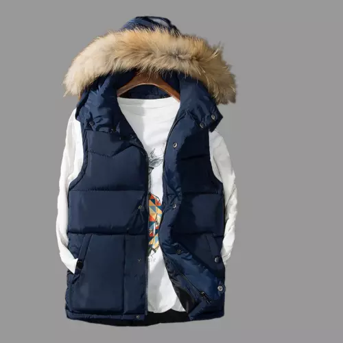 New Mens Winter Padded Puffer Sleeveless Coat Warm Hooded Vest Quilted Jacket - Picture 9 of 17
