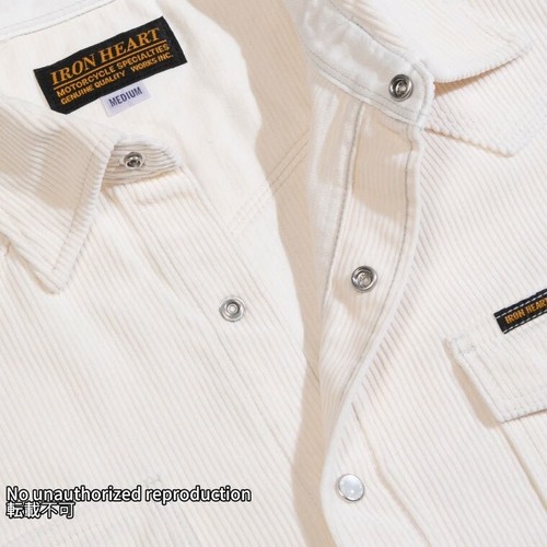 IRON HEART IHSH-398 Corduroy Western Shirt Off-white MADE IN JAPAN - Picture 13 of 19