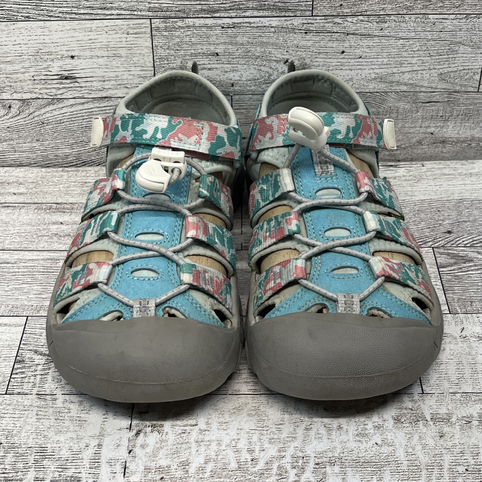 Sandali acqua escursionistici Keen Newport H2 per bambine rosa blu 3 M impermeabili