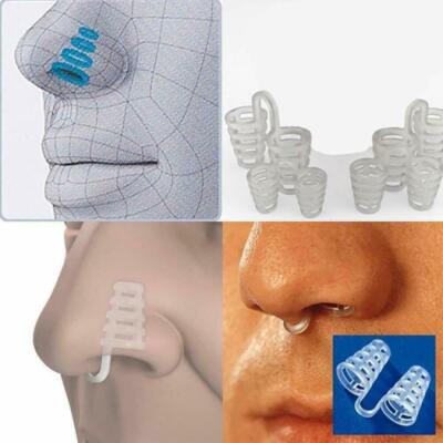 8X Anti Snoring Nose Clip Nasal Dilator Stop Snore Easy Breathe Soft Plastic New