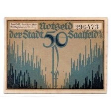 1921 Germany Saalfeld Notgeld 50 Pfennig Note (172)