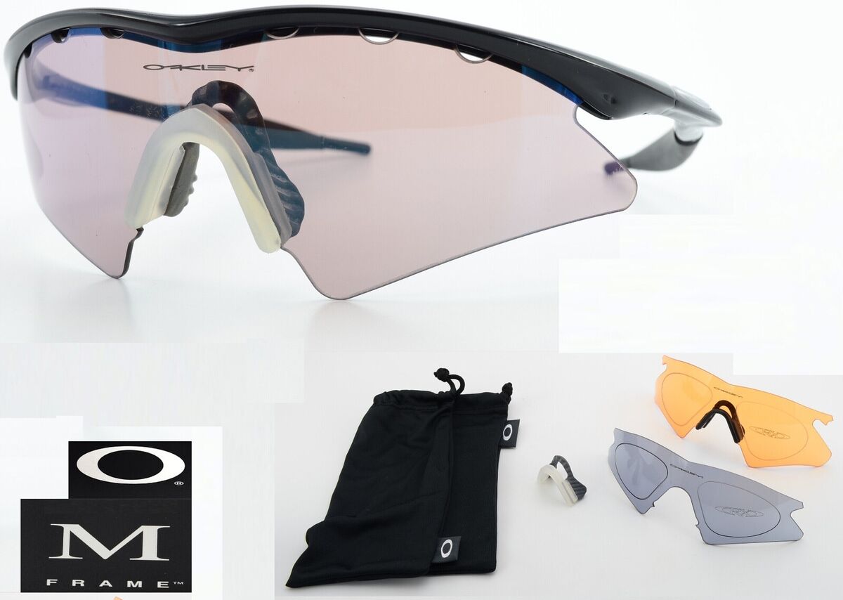 Oakley Sunglasses M Frame Black Wrap Sun Sport USA Vintage 90S 00S Oakley Sunglasses M Frame Black Wrap Sun Sport USA Vintage 90S 00S