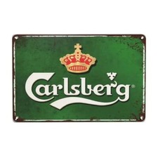Blechschild Carlsberg Bier Werbung 20x30cm Retro Vintage TEL164