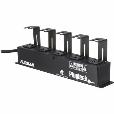Furman PLUGLOCK 5 Locking Outlet Strip w 120v and 15 Amp
