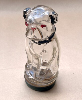 BullDog glass candy container