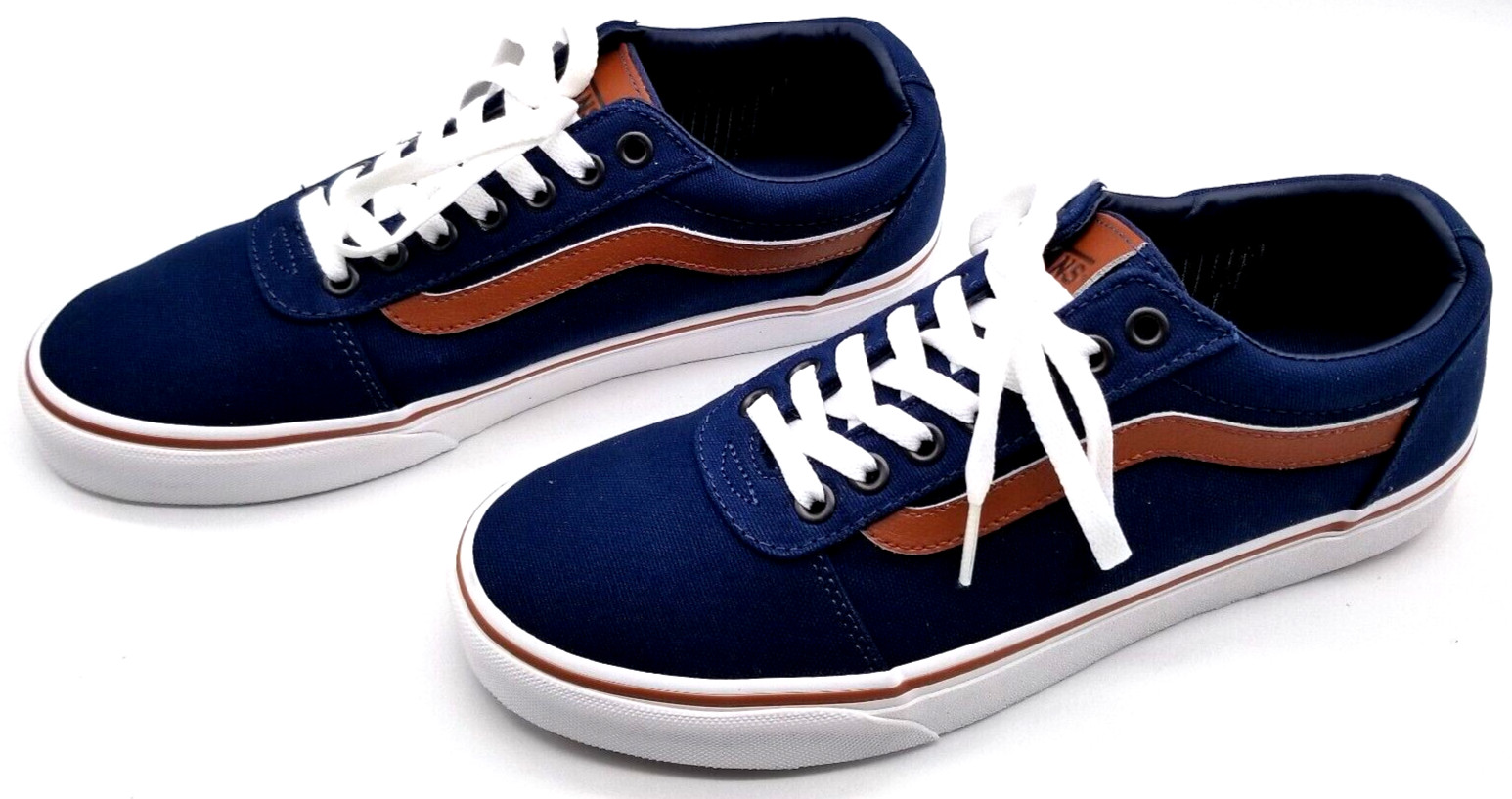 Vans 508731 Men Navy Brown Old Skool Skater Shoes 8