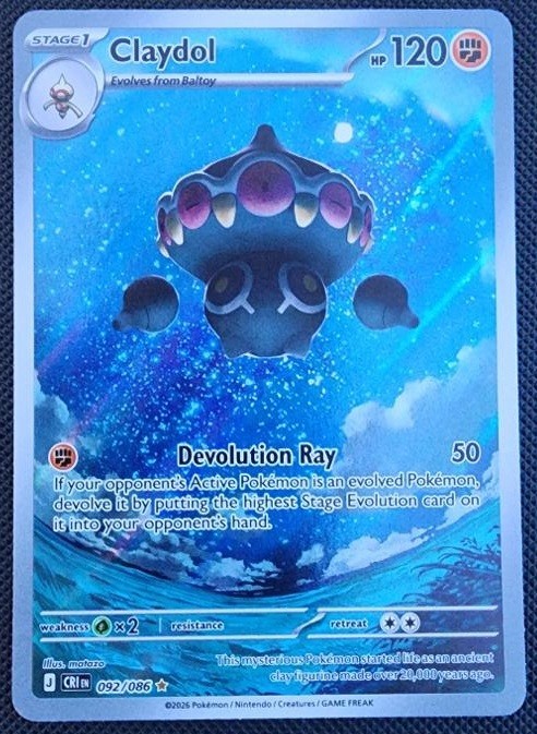 Claydol 092/086 Illustration Rare Holo Pokemon Chaos Rising NM