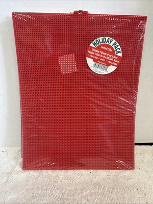 Pack Of 6 Uniex Plastic Canvas Holiday Pack  13.5 x 10.5'' Needle Lot 5 Pkg