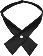 Criss-Cross Bow Tie for Girl Uniform Adjustable Neck Tie for Men Women