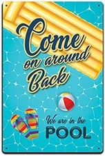 Tin Metal Sign Swimming Pool These are Perfect for Backyard 8x12