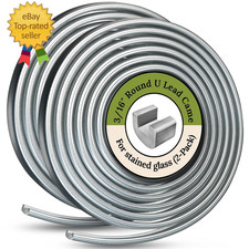 3/16" round U Lead Came for Stained Glass 2 6Ft Hobby Came for Stained Glass