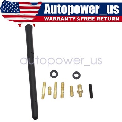 7'' Universal Short Car Auto Antenna AM/FM Radio Aerial Whip Black NEW