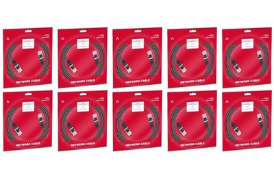 10x PACK 3m Netzwerk-Kabel Cat 5e STP RJ45 Gigabit Patchkabel LAN DSL Ethernet
