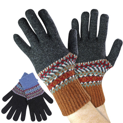 Herren Wollhandschuhe | Winter süße Fairisle Handschuhe für kaltes Wetter