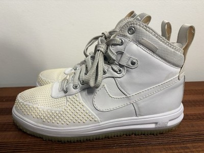 Nike Lunar Force 1 Duckboot Shoes Mens Size 10 White Sneakers 805899-100