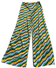 MR. DINO Vintage 70s Women's Flare Leg Mod Geo Print Pants - Sz 10/M