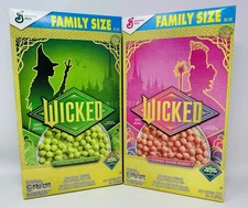 2 x General Mills Wicked Cereal Glinda Good Berry & Elphaba Carmel Apple