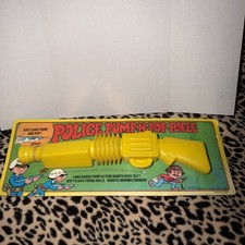 Vintage Pump N Pop Rifle Police Toy Gun Made In USA Super Soakers Larami 1970s