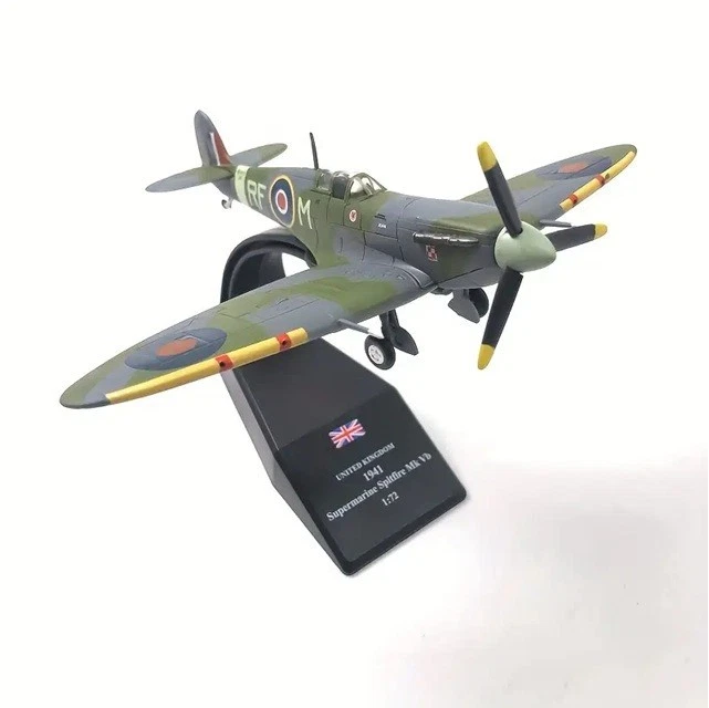 WLTK 1:72 RAF Spitfire Fighter Plane WWII 1941 UK Battle of Britain Diecast Model RFM