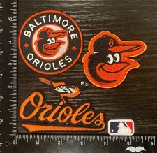 BALTIMORE ORIOLES LOT SET OF 4 MLB BASEBALL IRON ON PATCHES