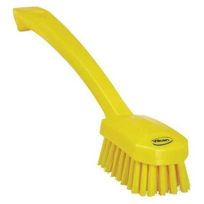 Vikan 30886 1 37/64 In W Scrub Brush, Medium, 7 45/64 In L Handle, 3 In L