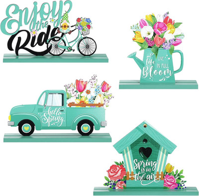 4 Pcs Hello Spring Table Decorations Spring Easter Table Centerpieces Hello Suns