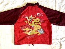 Silence And Noise Urban Outfitters Embroidered Dragon Jacket Size M #I41WA
