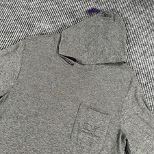 Vineyard Vines Edgartown Hooded Shirt Mens XS Extra Small Gray Long Sleeve