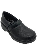 Easy Street Easy Works By Lyndee Slip Resistant Clogs Black Emb