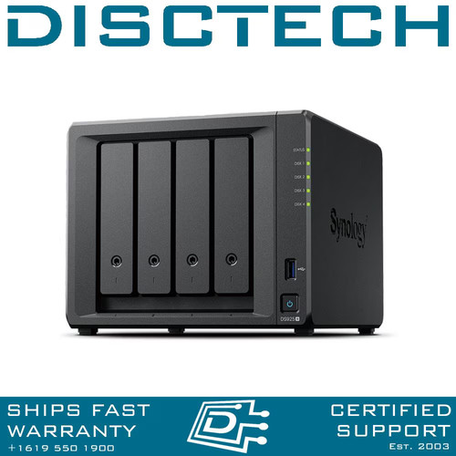 Synology 16TB DS925+ 4x 4TB Synology Plus SATA NAS Server 4GB RAM - 第 1/1 張圖片