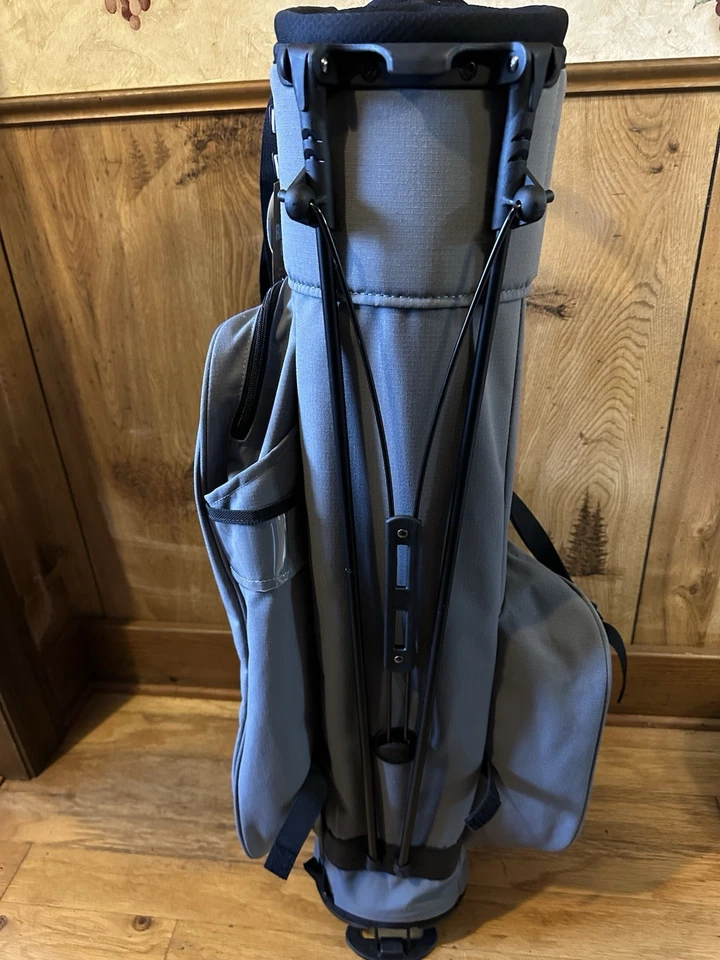 Jones Sports Co Trouper R Charcoal 5-Way Golf Stand Bag w/ Raincover Monogrammed - Image 2 of 4