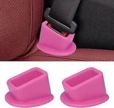 2PCS Seat Belt Buckle Holder, Silicone Car Rear Seatbelt Buckle Bo