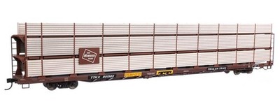 Walthers ~ HO Scale ~ 89' Tri-Level Shielded Auto Rack ~ Milwaukee Road #801583