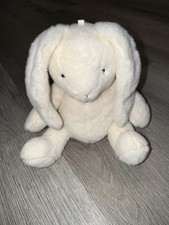 Mothercare Bunny Rabbit Soft Toy Comforter White Cream Approx 7" Sitting
