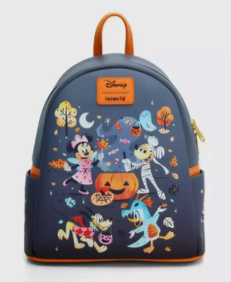 Loungefly Mini Backpack: Mickey Mouse & Friends HALLOWEEN BASH Costumes Orange