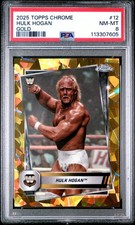 2025 TOPPS CHROME SAPPHIRE ED WWE GOLD #12 HULK HOGAN 22/50 PSA 8