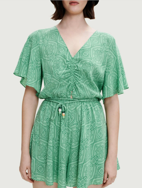 Maje Playsuit GrüN Gr. 40 FR / L Damen Jumpsuit Short Print MFPCO00270-image