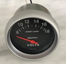 Autometer Sport-comp 2-58 Volts Gauge 3592 Nice Never Used