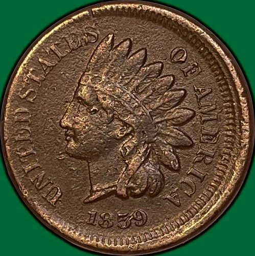 1859 Misaligned Die Error Indian Head Cent Extremely Fine XF Coin #36081