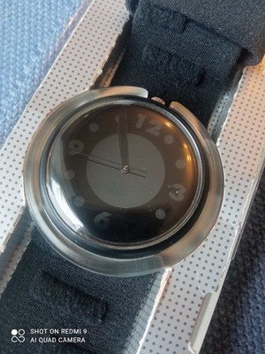 1993 Pop Swatch PWB173 NERISSIMO Watch | Black Pop Swatch 90s for