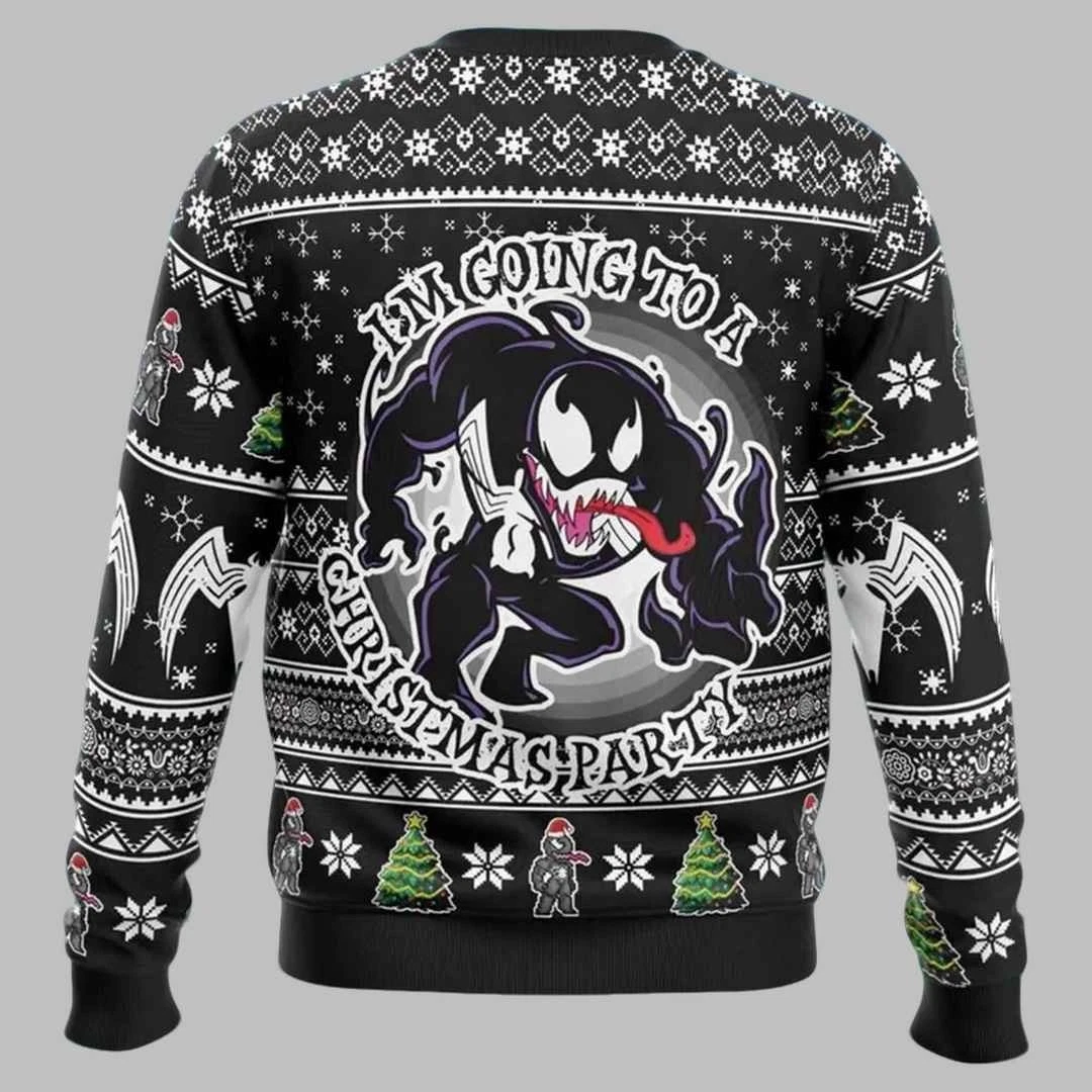 Marvel Venom Christmas Party Ugly Christmas Sweater Size S-5XL