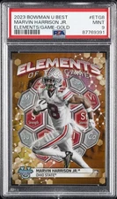 2023 BOWMAN UNIVERSITY BEST ELEMENTS OF THE GAME MARVIN HARRISON JR. 40/50 PSA 9