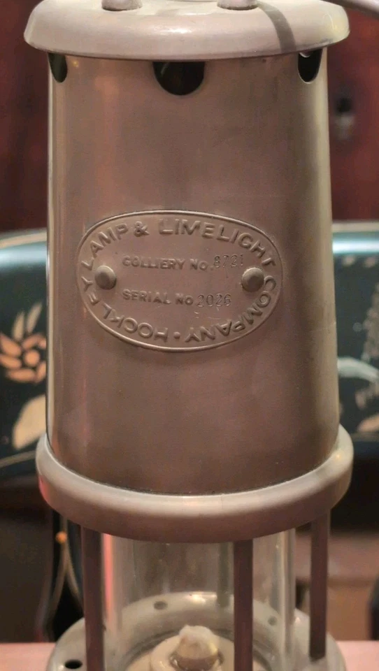 一对Hockley灯和Limelight矿工石蜡灯Colliery 8721黄铜玻璃 — 第 3/4 张图片