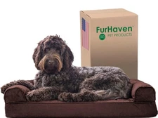 Furhaven Memory Foam Dog Bed for Medium/Small Dogs w/ Removable Bolsters......B1
