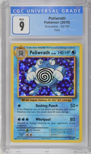 Poliwrath graded CGC 9 for sale on eBay