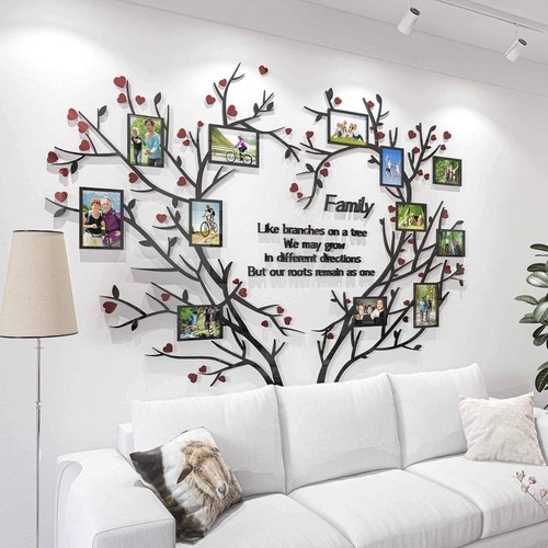 Love Family Tree Wall Decor Picture Frame Collage Removable 3D DIY Acrylic Wall - Picture 2 of 9
